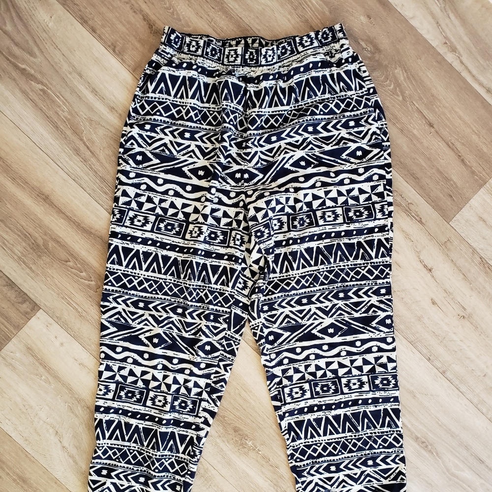High waisted pattern print pant